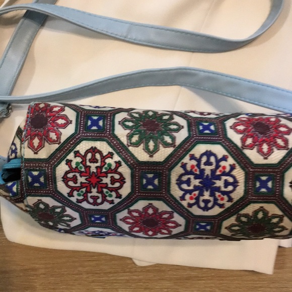 Massimo Dutti powder blue and print crossbody bag - Picture 4 of 7